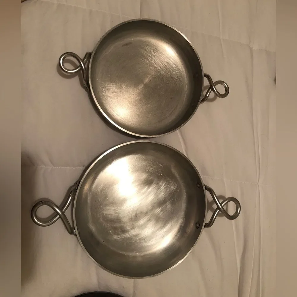Vtg 2 Art Deco Wear-Ever #J901 Aluminum 9